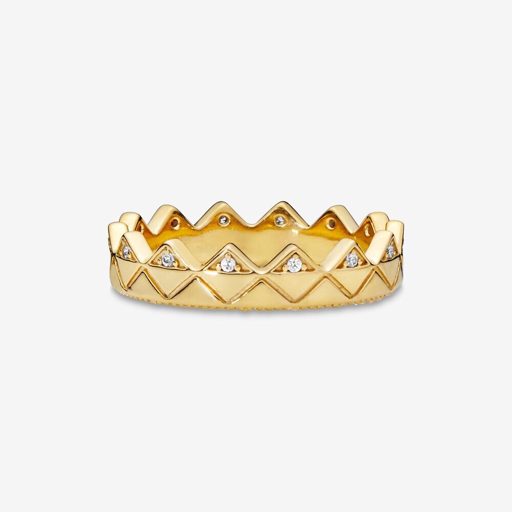 Authentic Pandora Geometric Ring with CZ